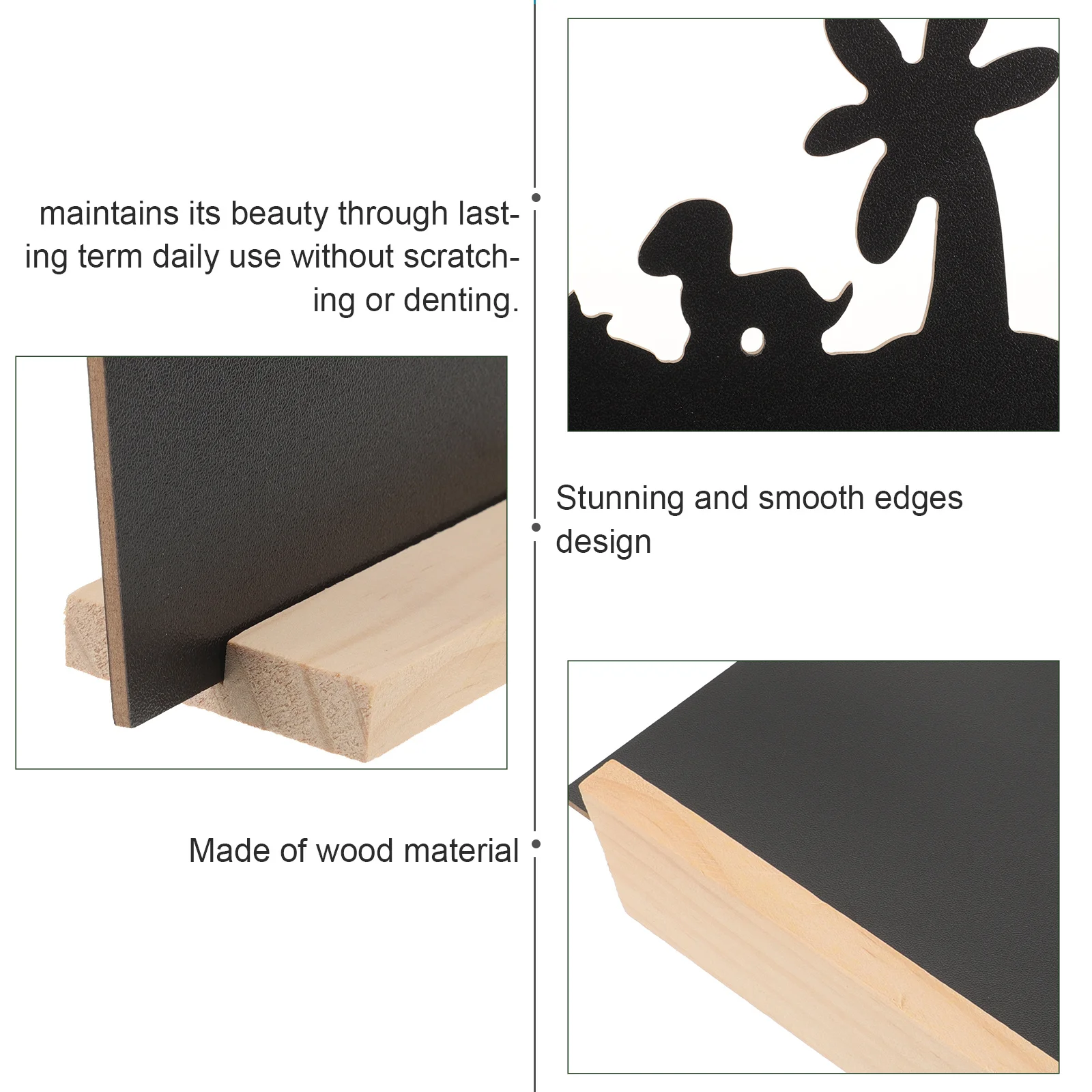 Mini letrero de pizarra, Material de madera, bordes lisos, larga duración, sin arañazos, para el hogar, tienda, fiesta, Buffet, tablero de menú