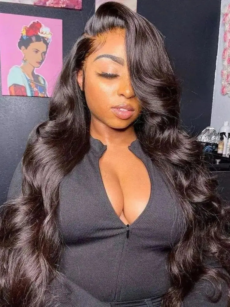 30 40 Inch Body Wave Lace Front Wig Brazilian Human Hair Wigs 13x4 13x6 360 HD Transparent Lace Frontal Wigs For Black Women