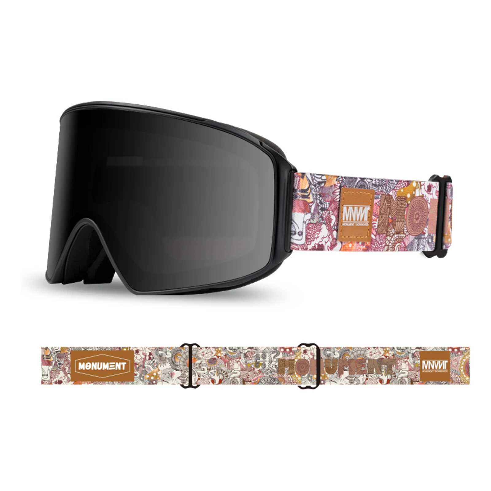 

MONUMENT M1 Ski Goggles Magnetic Lens Anti-Fog Dual Layer Iridium Coating UV Protection Snowboard Goggles Art Design Men Women