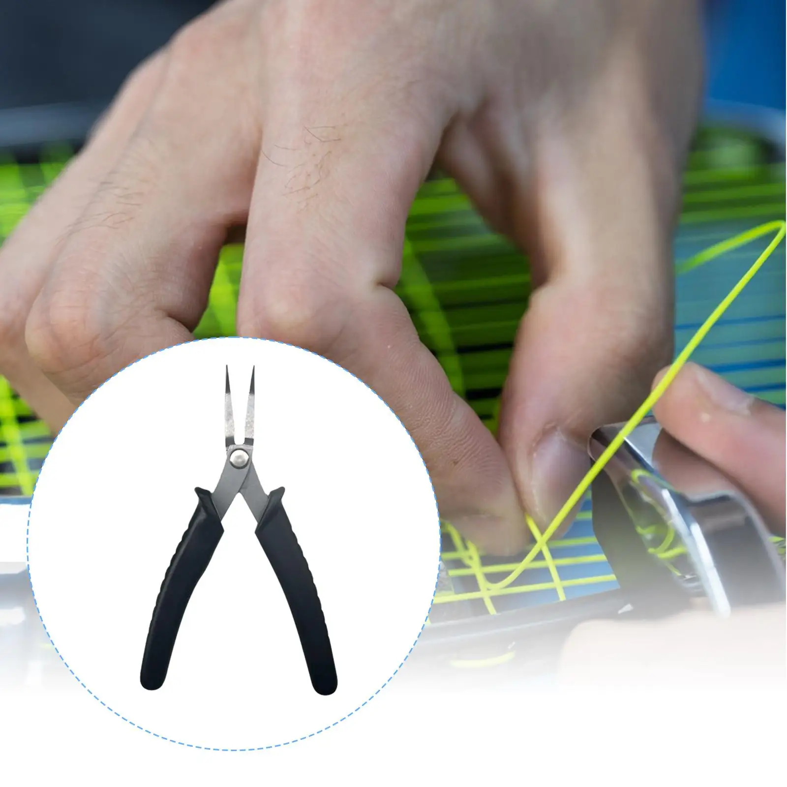 Black Nose Pincer for Badminton Tennis Racquet Stringing Stainless Steel Repair Tool for Stringers Jewelry Making