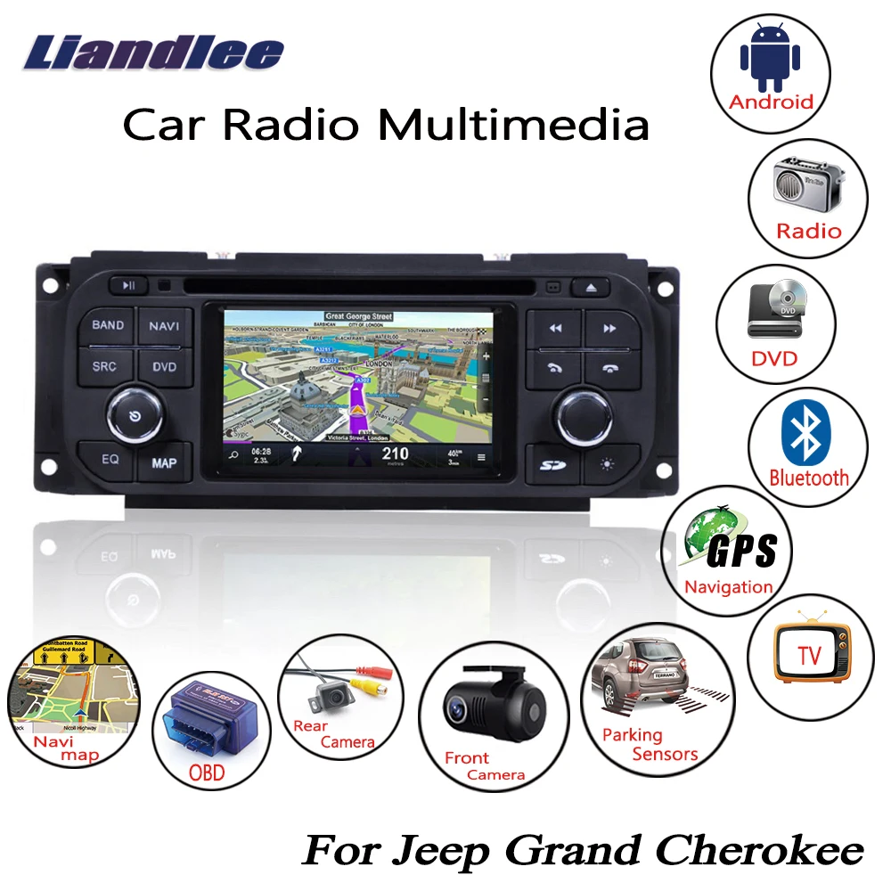 

For Jeep Grand Cherokee 1999-2004 Android Stereo Car Radio CD DVD Player GPS Navigation Multimedia Screen