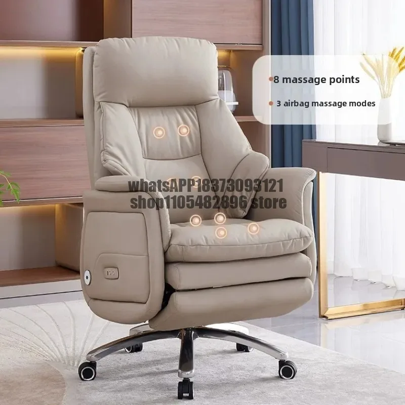 

Leather electric ventilation heating massage office chair computer ergonomic chairs armchair desk rotating lift chair furniture