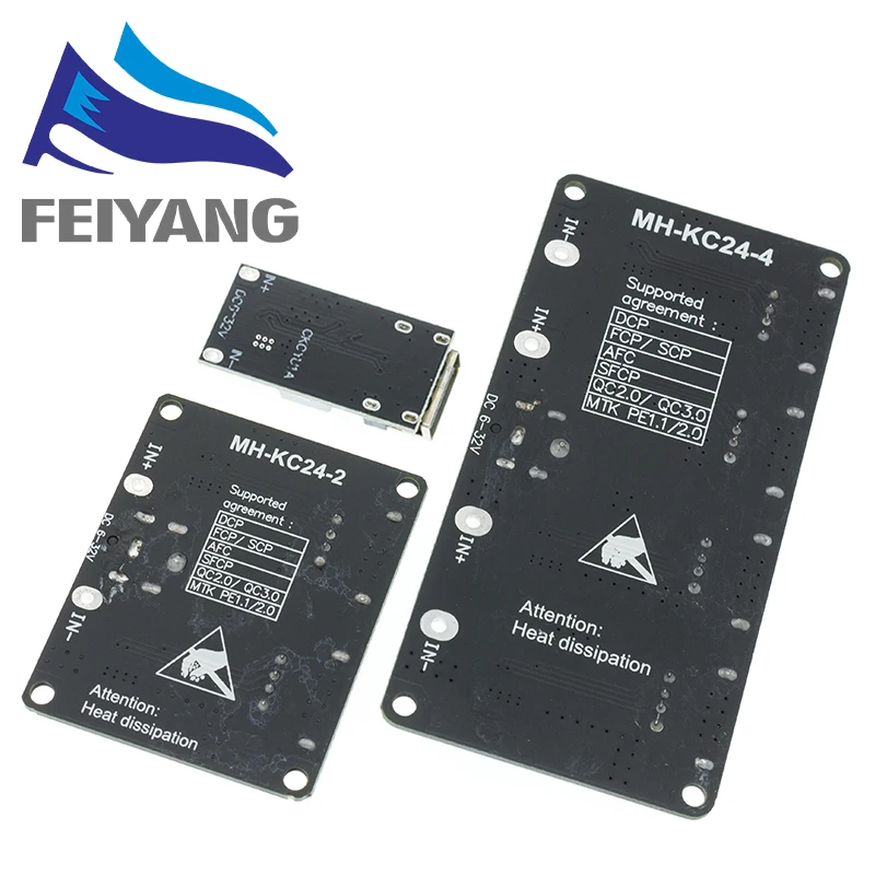 LAUBEI Black USB QC3.0 QC2.0 USB DC-DC Buck Converter Charging Step Down Module 6-32V 9V 12V 24V to Fast Quick Charger Circuit