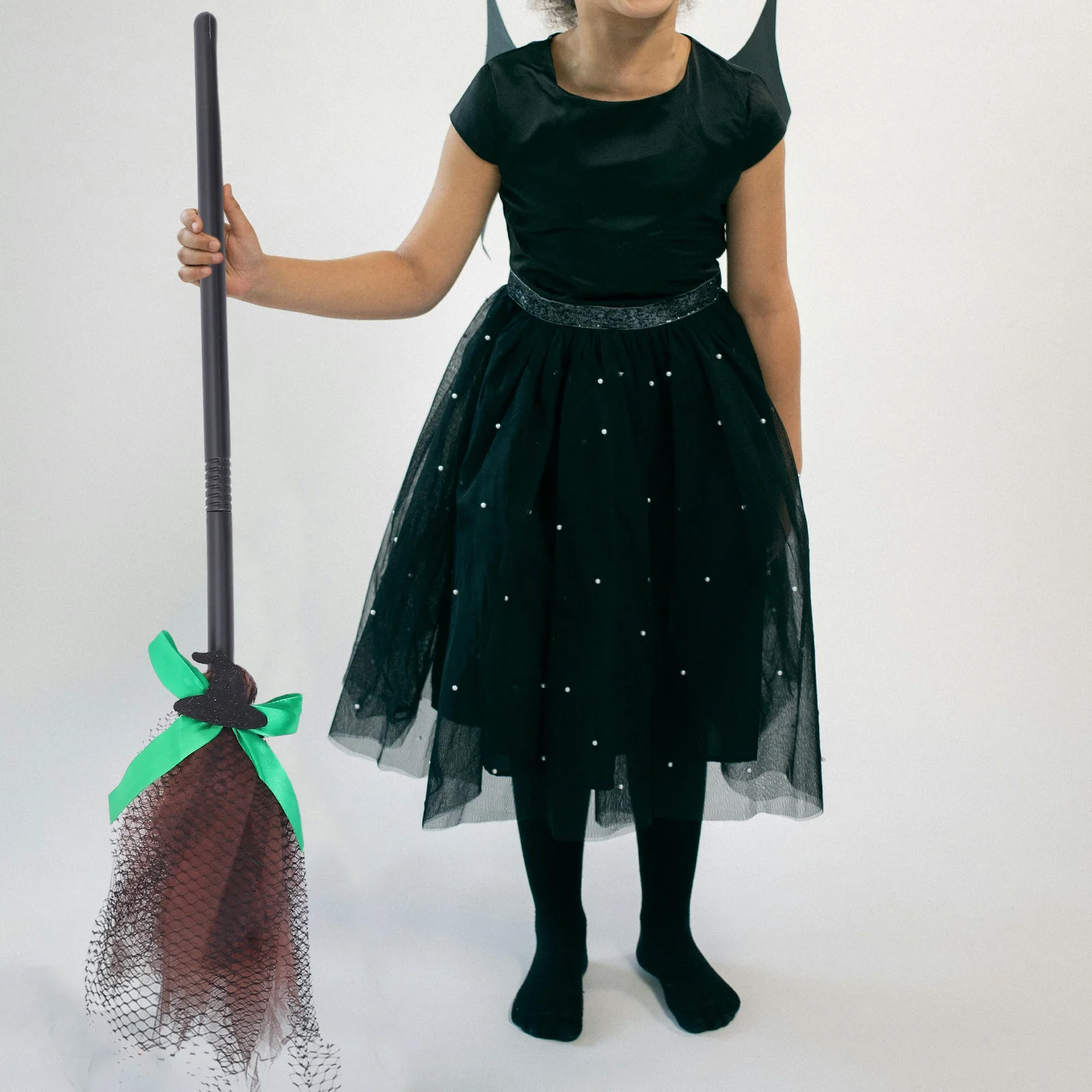 

2 шт., метлы ведьмы на Хэллоуин, детские пластиковые съемные метлы, реквизит, аксессуар для костюма, вечерние сувениры, декор дома с привидениями