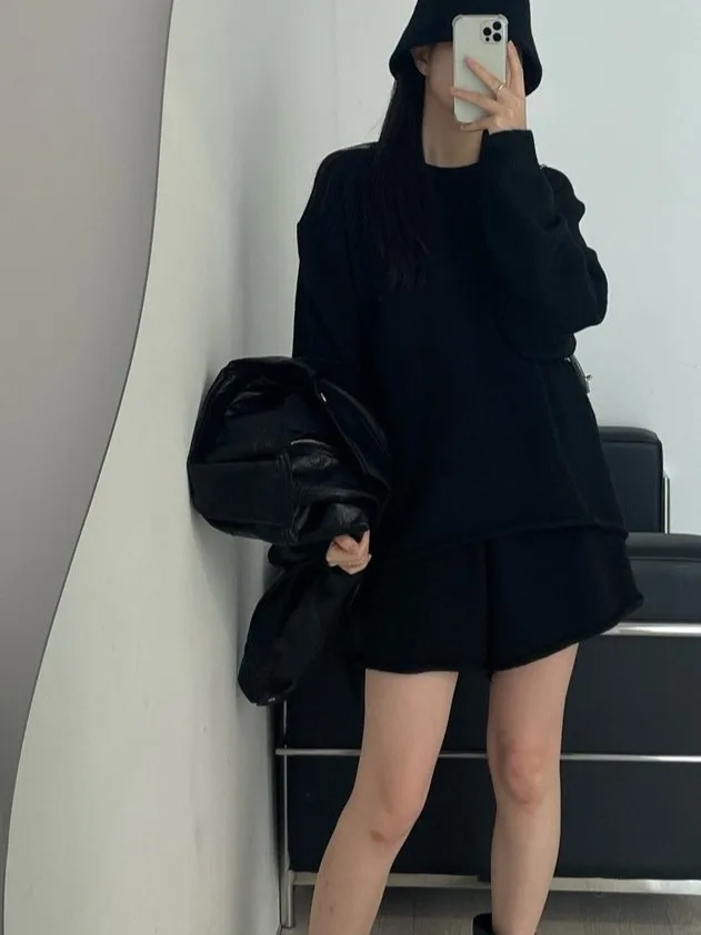 

Шикарный осенне-зимний мягкий свободный длинный свитер свека Lazy Sle, женский вязаный комплект с широкими штанинами и манжетами, Thiened Cardigan