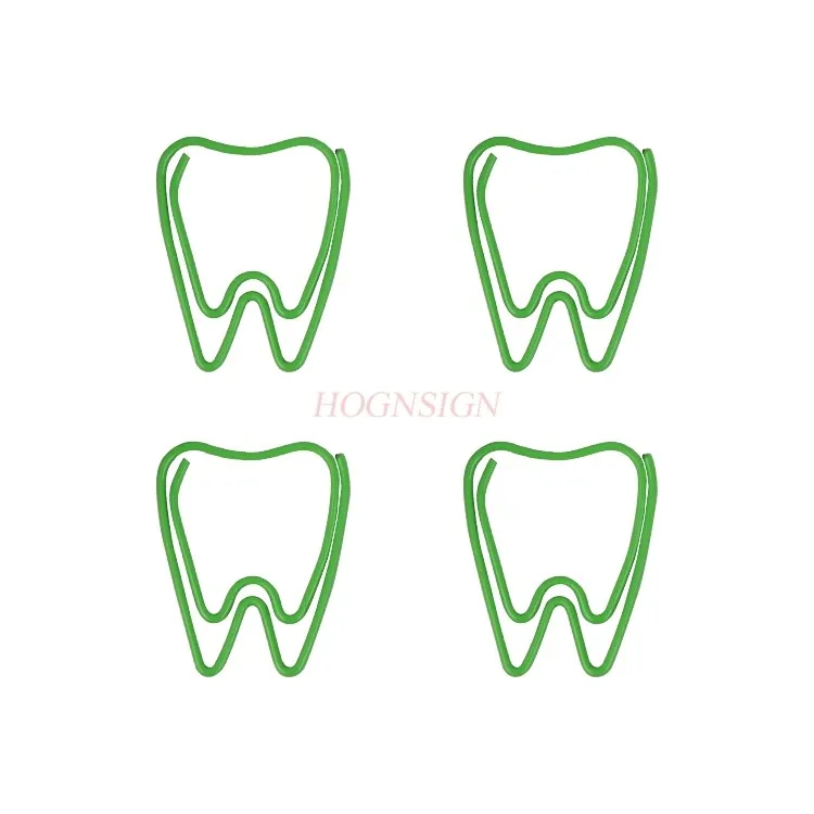 치아 만화 종이 클립 및 모양 핀 20 개