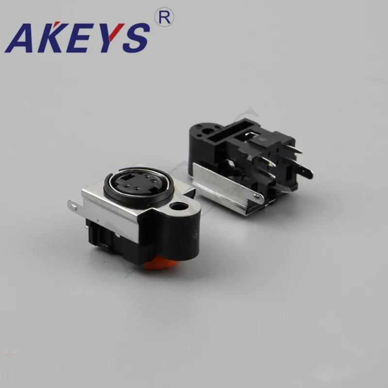 5PCS MDC-4-33D circular keyboard plug DIN S terminal 7-foot 4-pin four core socket female