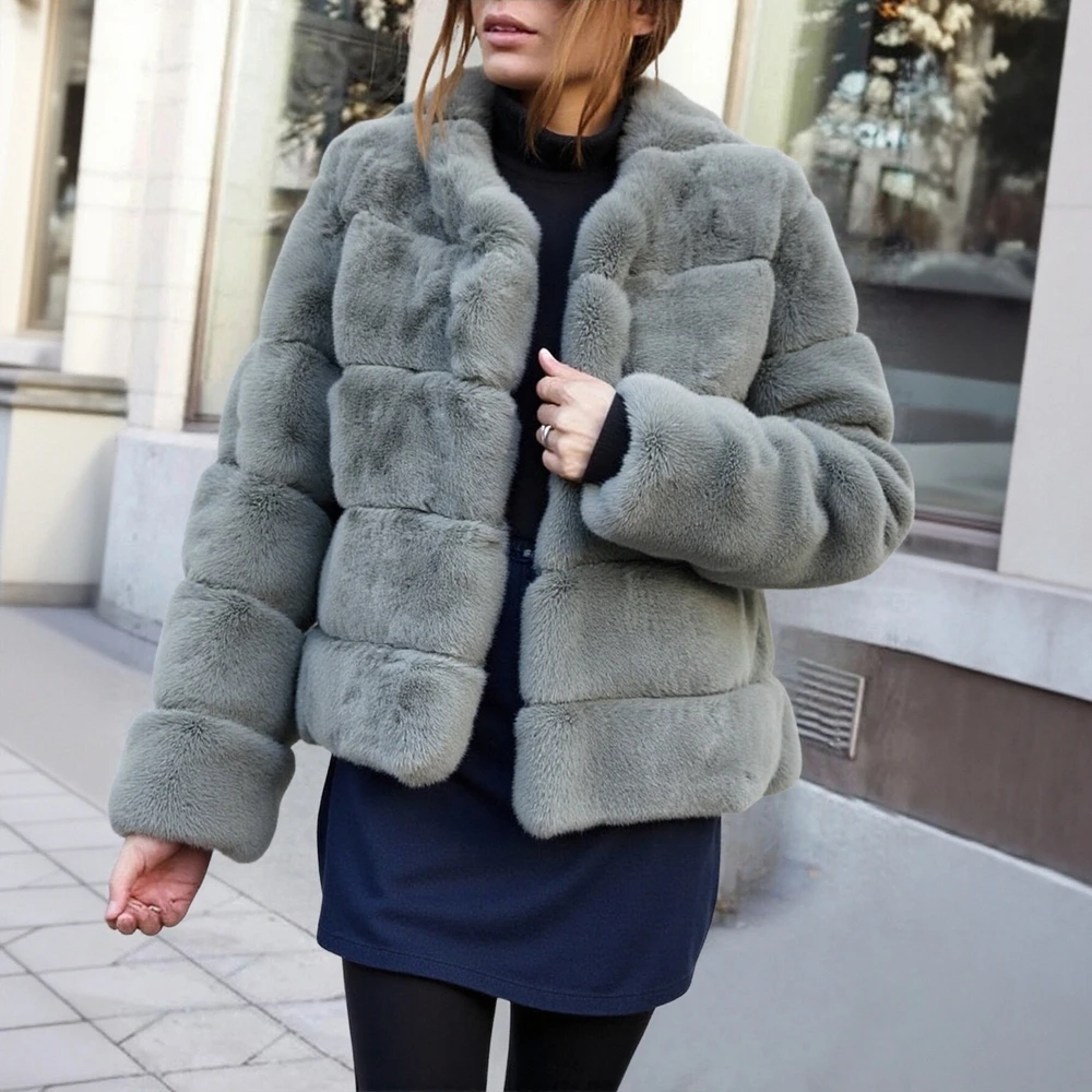 

UNIKTEE женское зимнее пальто с длинными рукавами K-Fashion удобная простая однотонная повседневная женская верхняя одежда с круглым вырезом