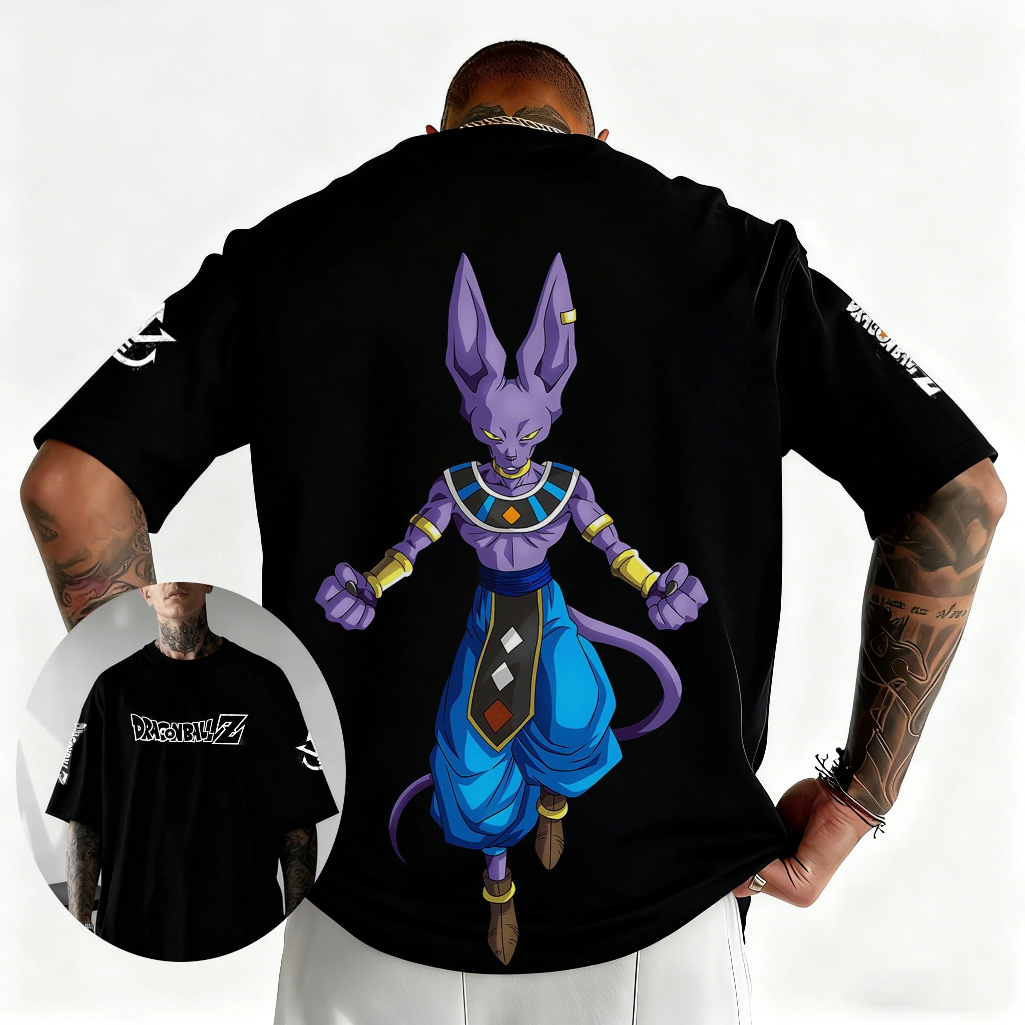 

Мужская футболка с принтом японского аниме Dragon Ball Beerus Majin Buu, детская футболка Harajuku для мальчиков, детская футболка с Гоку, летняя одежда