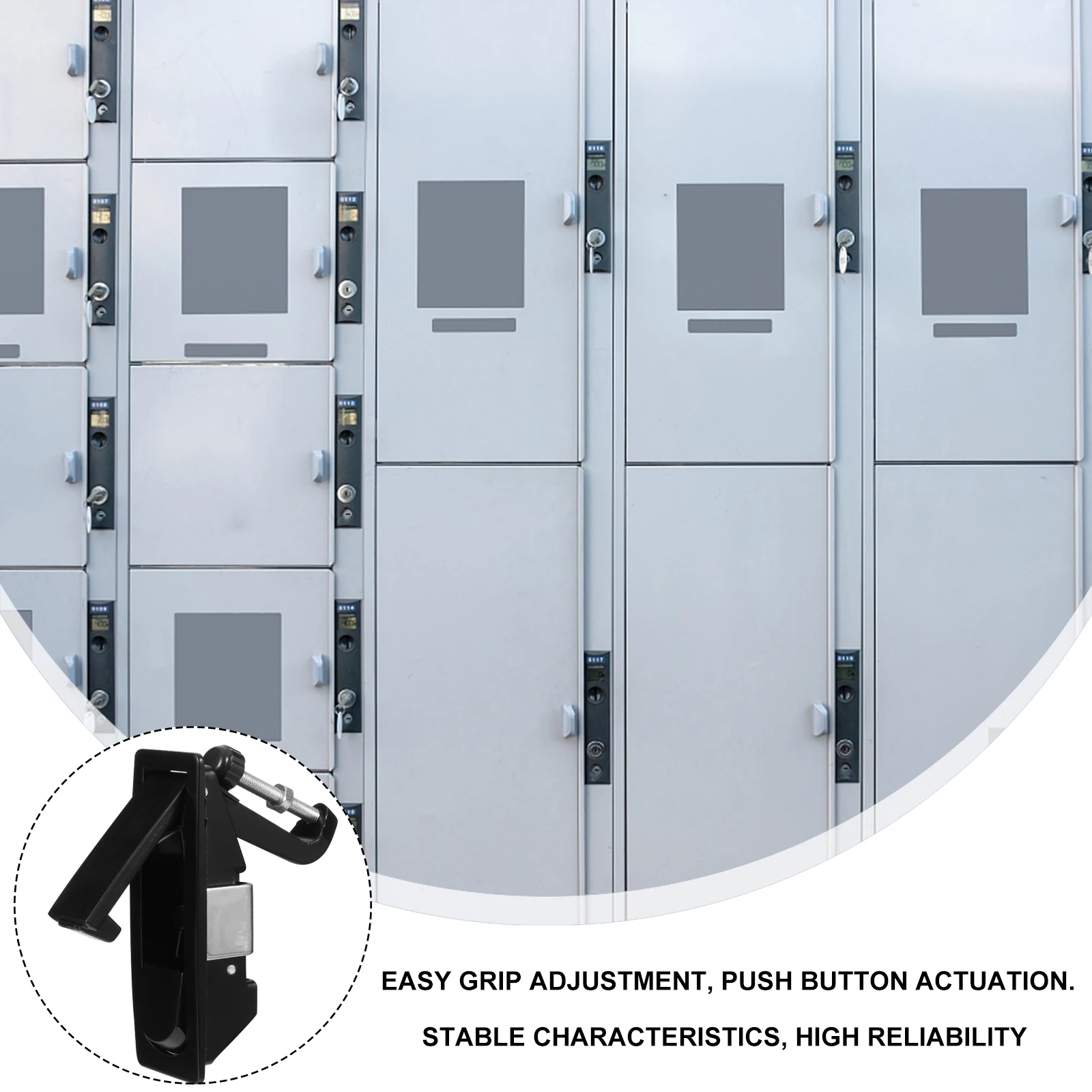 

Zinc Alloy Cabinet Door Locks Adjustable Rustproof Wear Resistant Latch For RV Storage Box