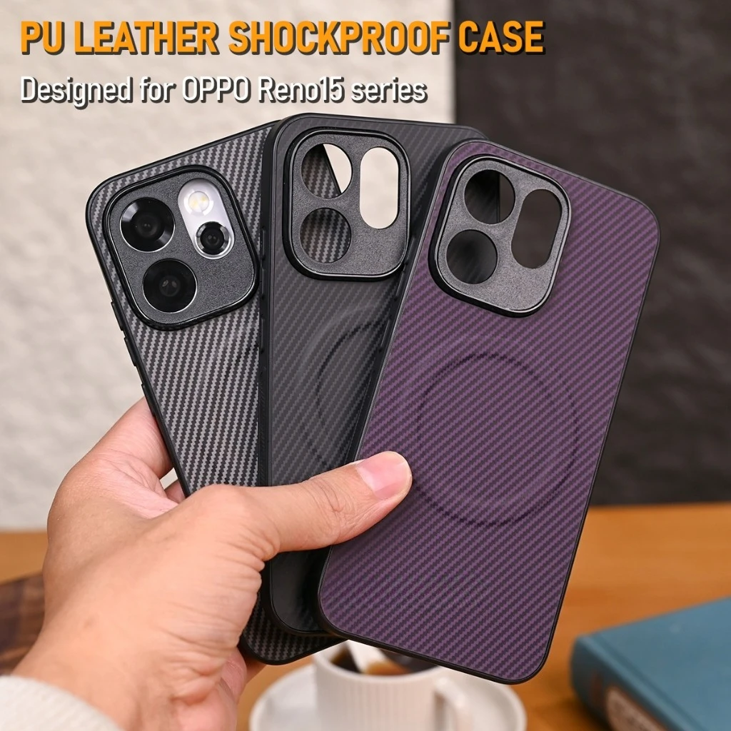 Case for OPPO Reno 15FS 15F 15 Pro Max Luxury Kevlar Striped Magnetic Phone Cover for OPPO Reno15 FS Shockproof Bumper Funda