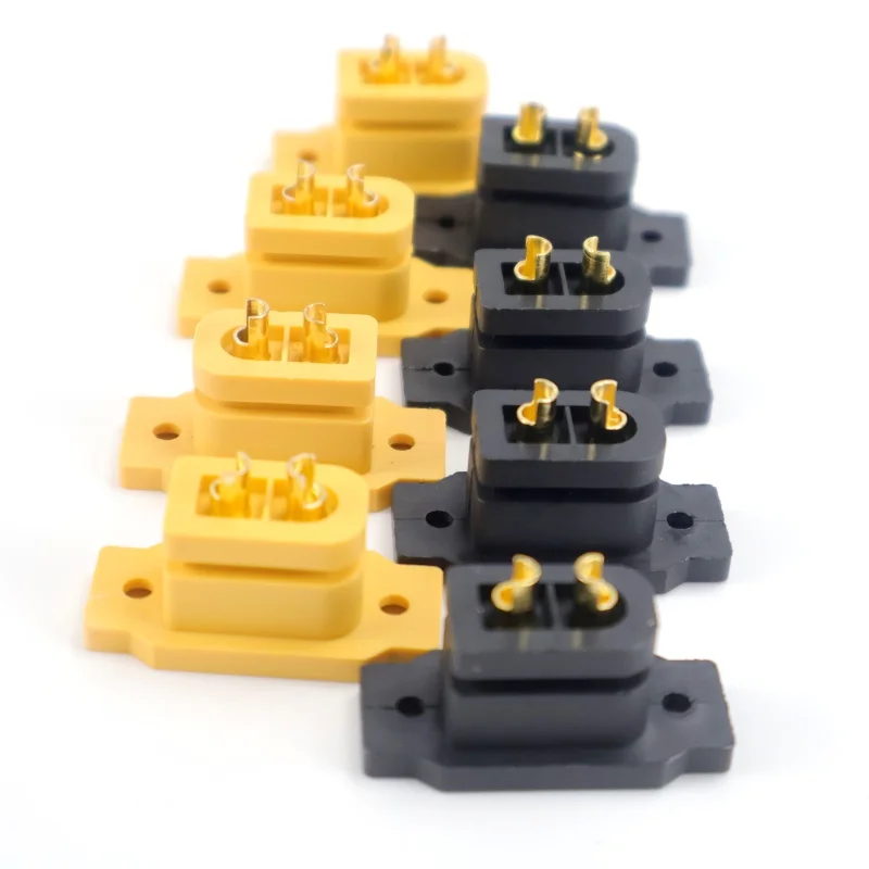 Connecteur femelle XT60E-F, 5 pièces, prise XT60, vis de montage sur panneau pour batterie au lithium FPV, drone quadrirotor RC