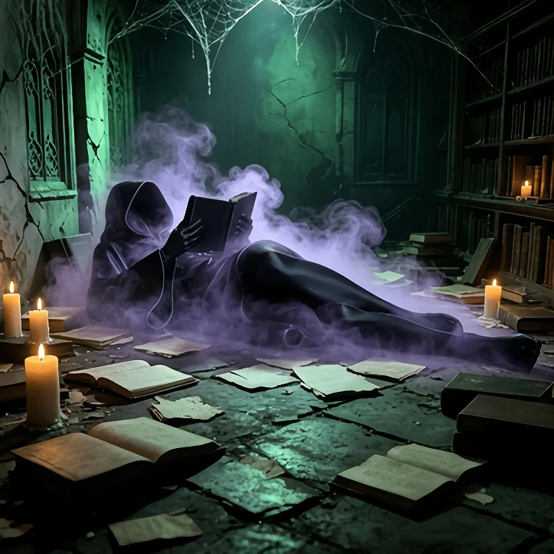 Abstract Faceless Hooded Reading Figure Statue Resin Lying Scholar Sculpture Modern Minimalist Bookshelf Tabletop Ornament Home