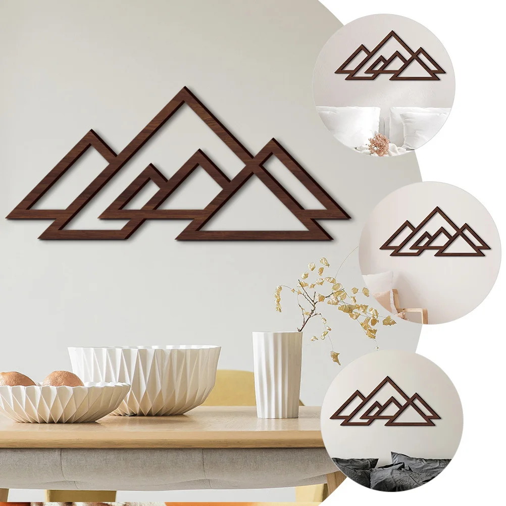 

Wooden Wall Hollow Mountain Design Home Home Pendant Art Craft For Living Room Office Garden Wall Hanging Ornament