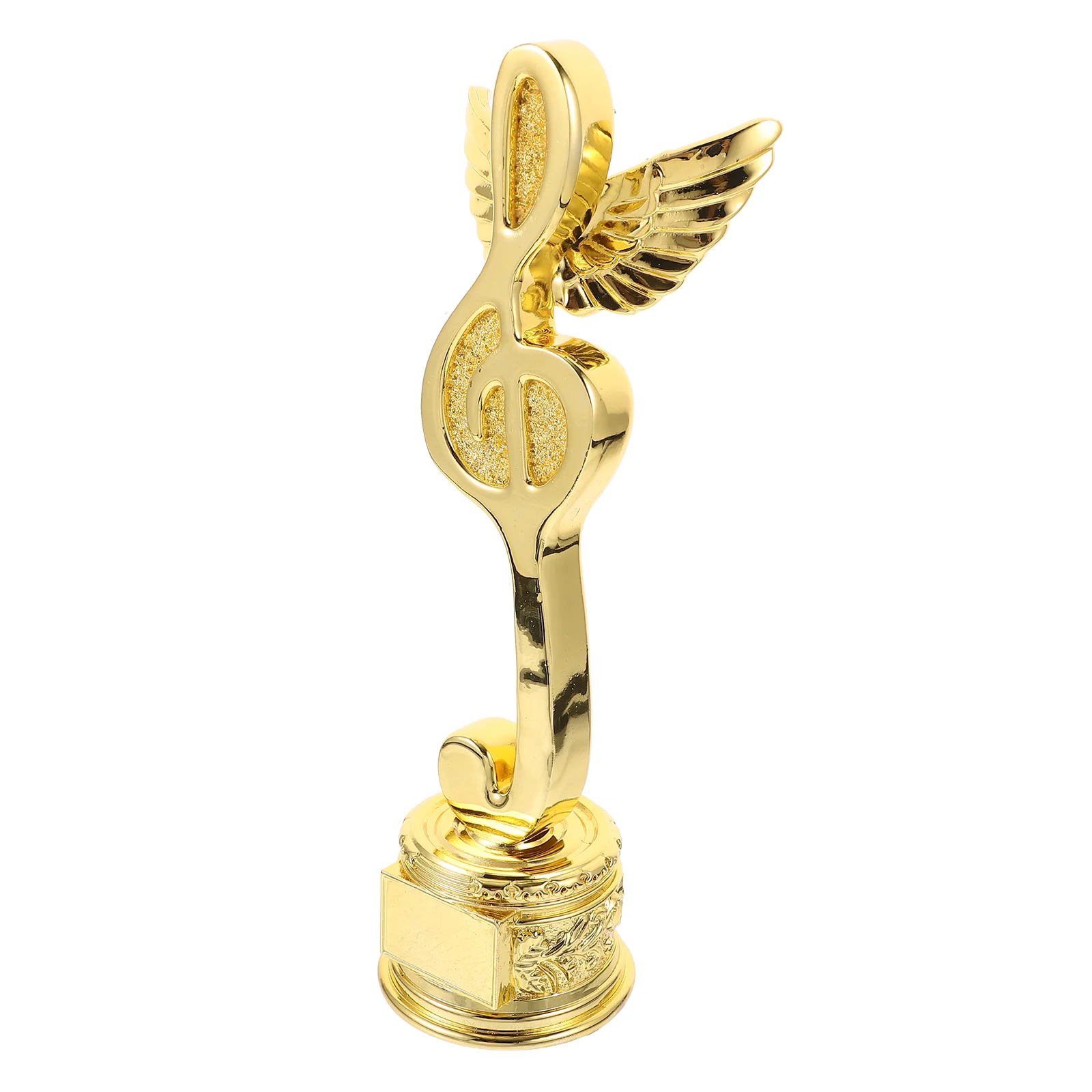 Resin Music Competition Trophy Gold Decor Microphone Contest Singing Award Decorate Student Children Musical Party