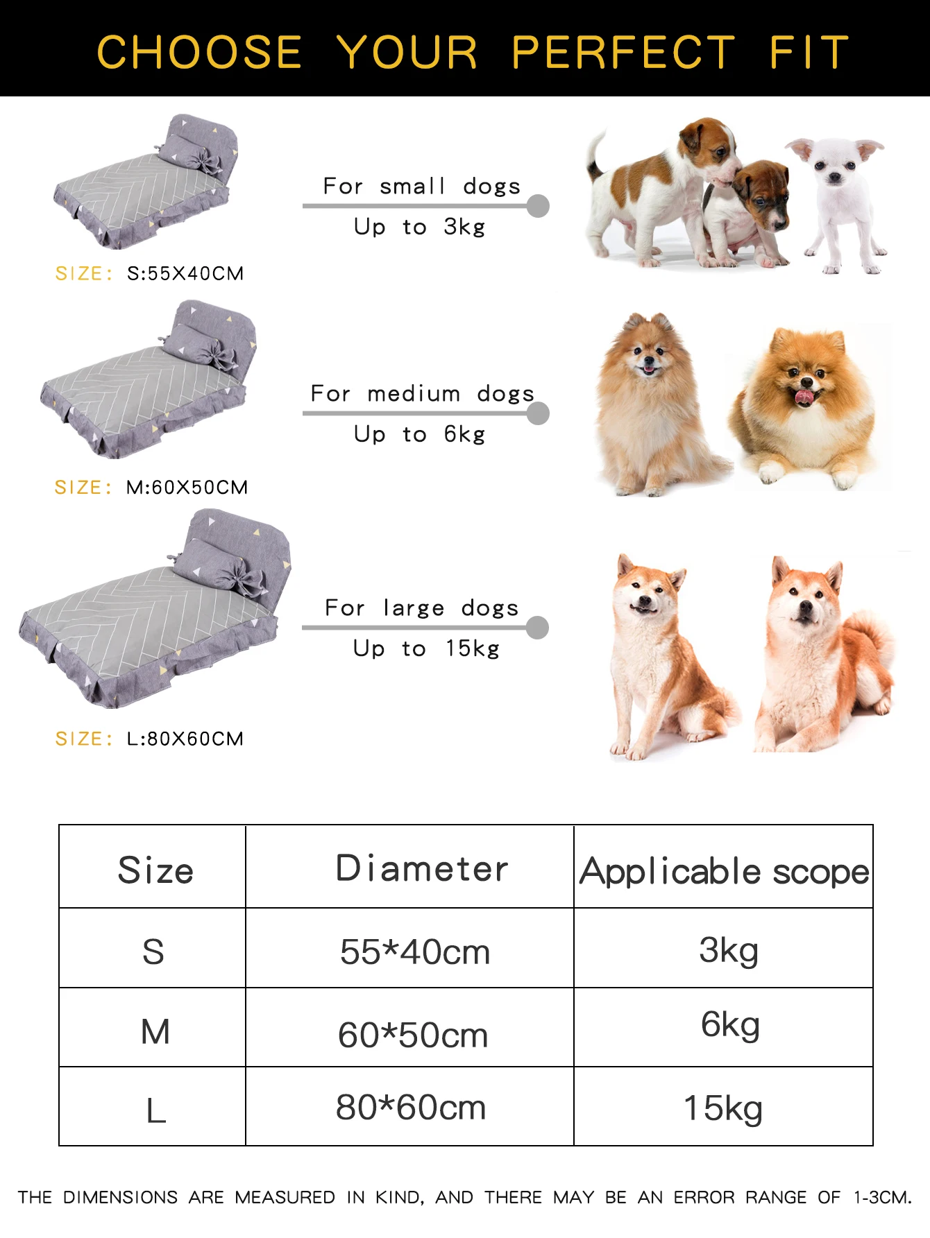 Small Dog Bed Puppy Beds Cats Big Cushion Accessory Bedding for Dogs Breeds Basket Accessories Sofa Large Kennel Baskets Pet Mat