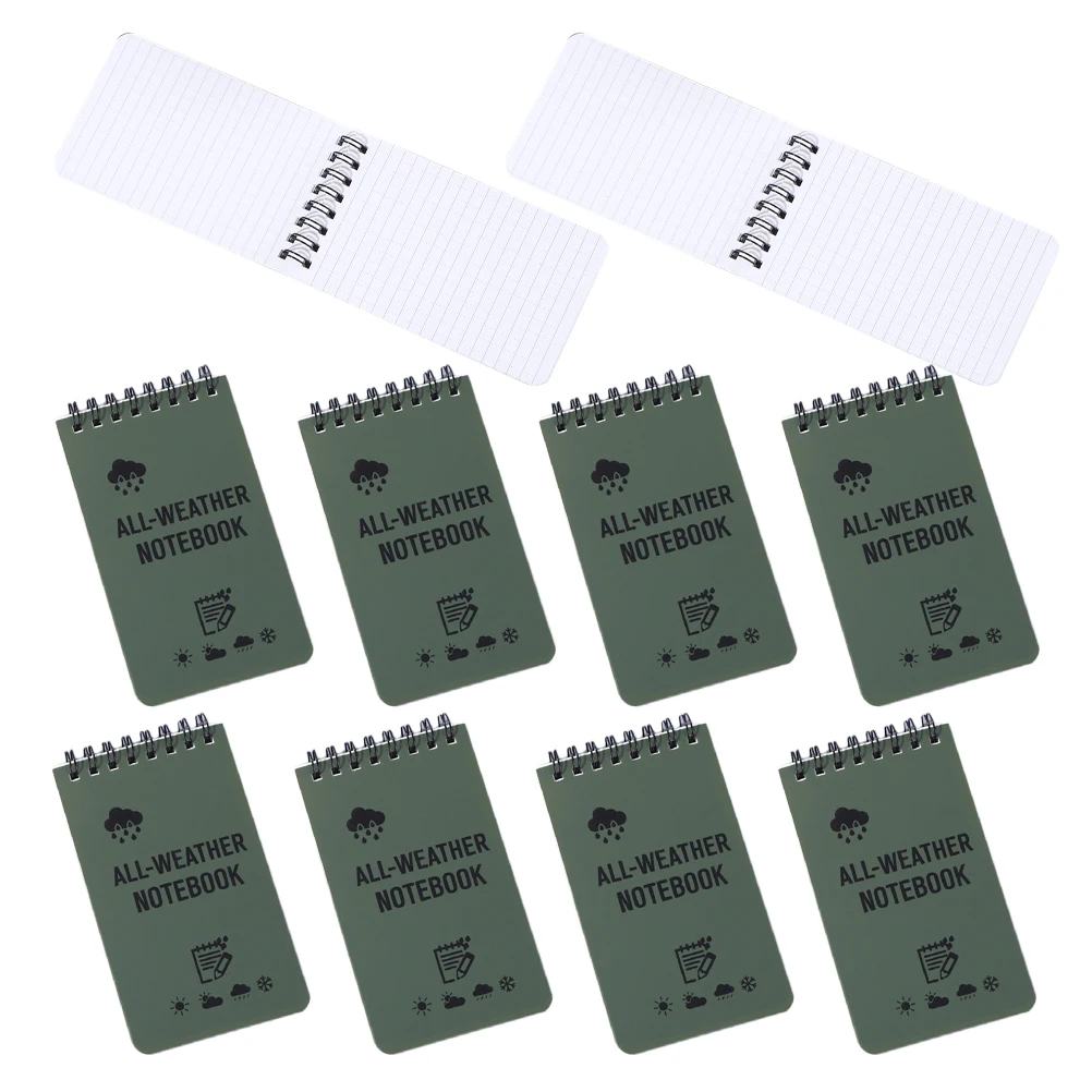 

10pcs Portable Notebook Waterproof Allweather Spiral Notepad for Men Women Outdoor Daily Use Thickened Material Fits