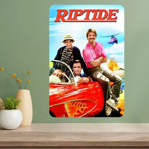 Placa de Metal do Programa de TV Clássico Riptide
