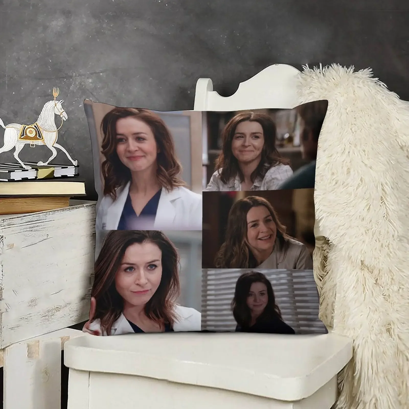 

Amelia Shepherd Large Collage Designed for Blankets Throw Pillow Custom Cushion Photo Decorative Cushions pillow