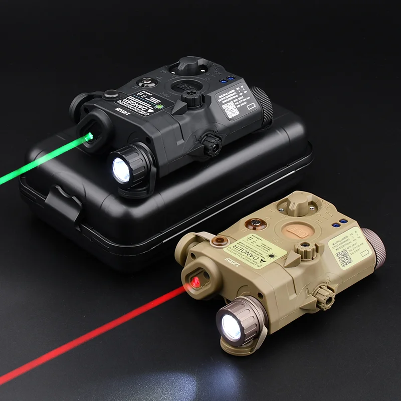 Tactical Airsoft UHP PEQ-15 LA5C Red Dot Green Laser IR Indicator Scout LED Light Compatible with AR15 20MM Rail