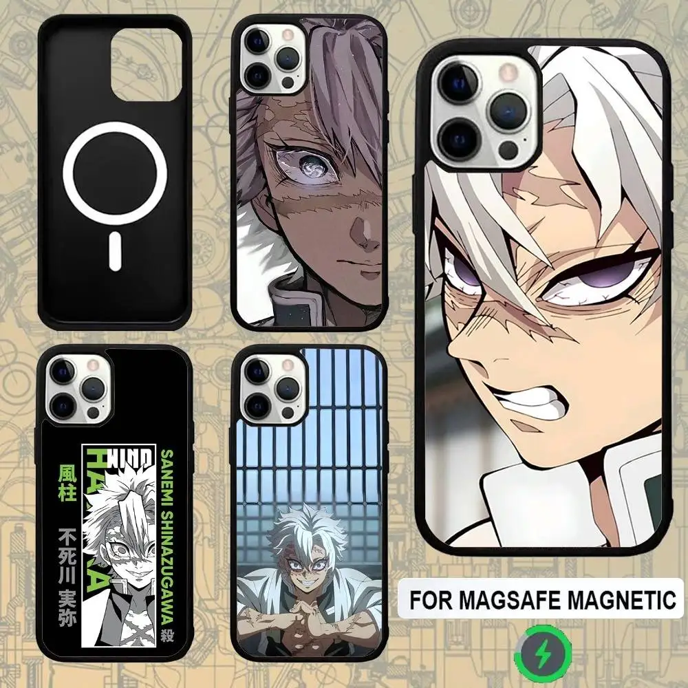

Shinazugawa Sanemi Phone Case For IPhone 16e,16,15,Pro,Max,14,Plus,13,12,11 Magesafe Magnetic Wireless Charge Cover