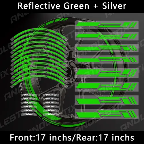 Reflective Motorcycle Wheel Stickers Hub Decal Rim Stripe 17 Inchs For YAMAHA Honda Kawasaki Suzuki BMW KTM Husqvarna Triumph - Image 17