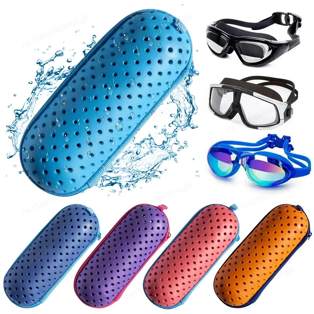 

Мягкая коробка для хранения очков для плавания, дышащий чехол для очков из ЭВА для близорукости, органайзер для солнцезащитных очков, аксессуары для очков, коробка для очков