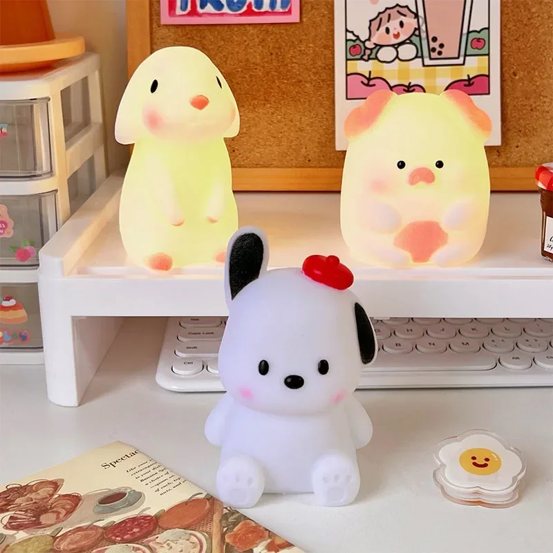 Veilleuse décorative en gel de pton pour chambre à coucher, lampe à piles boutons, lampe à lumière de lune 62, lampes d'animaux de dessin animé, cadeau pour enfants