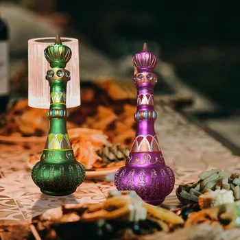 I Dream of Jeannie Bottle From Mario-Della Casa-Second Season MIRRORED 보라색 병, 파고다 스피릿 병 장식, 홈 데코 