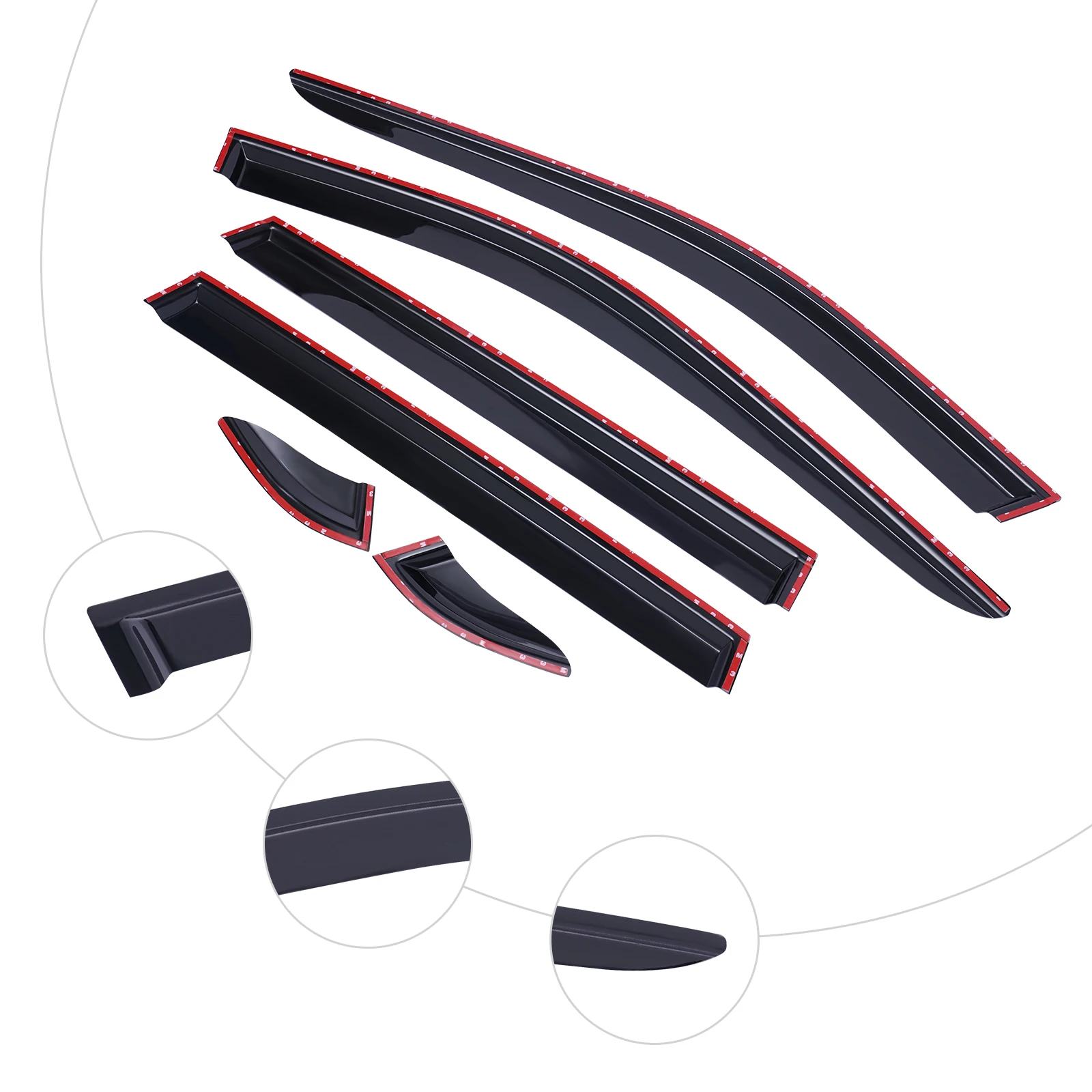 

For Toyota RAV4 2019-2022 Window Wind Deflector Door Visor Rain Sun Guard 6Pcs