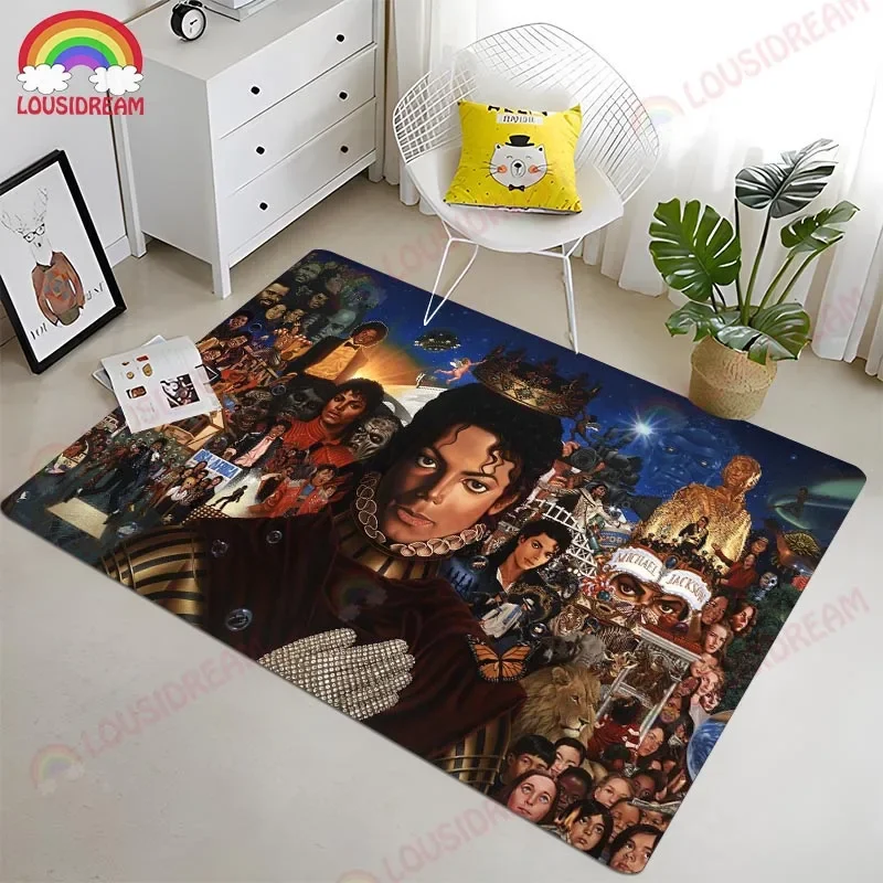 Michaels Jacksons Carpet Square Anti-Skid Area Floor Mat 3D Rug Non-slip Mat Dining Room Living Room Soft Bedroom Carpet