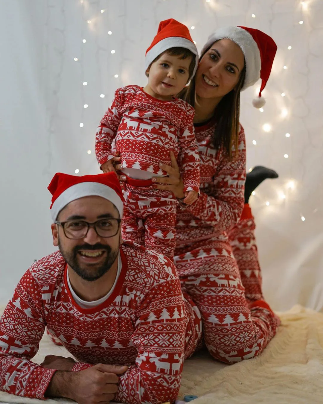 New Christmas Family Matching Outfits Pajamas Set Cute Checked Printed Party Set Mom Dad Kids Xmas Set Boy Girl Casual Sleepwear