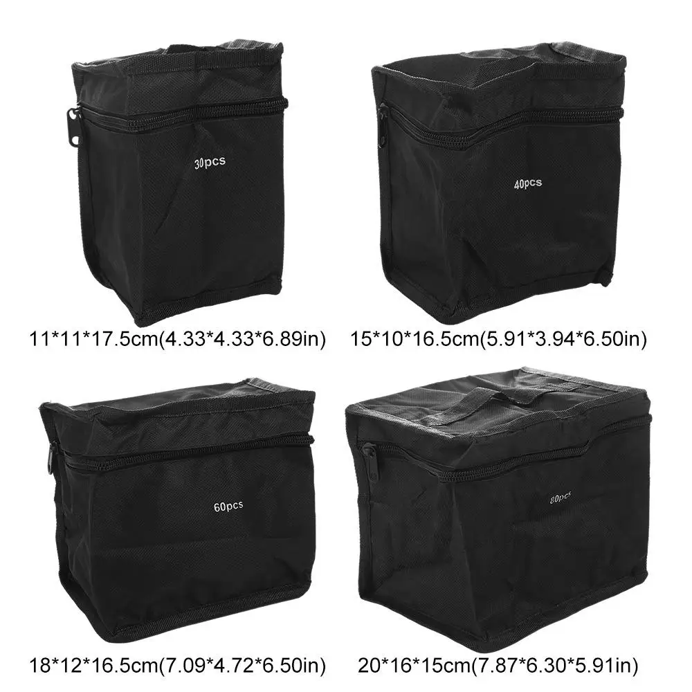 Professional Large Capacity Art Marker Pen Storage Bag Canvas Square Marker Pen Pouch Folding Black Marker Pen Contaioner Artist