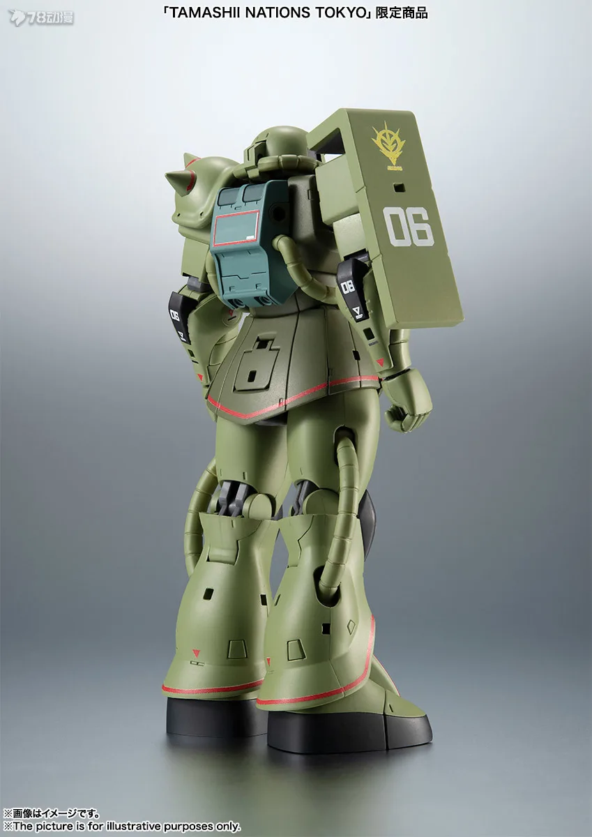 BANDAI d'origine LE ROBOT SPIRITS Ver. A.NA.M.E. Combinaison MOBILE GUNDAM MS-06 Zaku, modèle fini, jouet de Collection, ornements