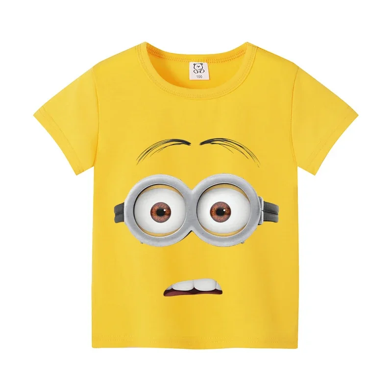 Niedliche Minions-T-Shirts für Kinder aus reiner Baumwolle, geeignet für Jungen und Mädchen, bequeme Oberteile und ein tolles Geburtstagsgeschenk – Detail 5