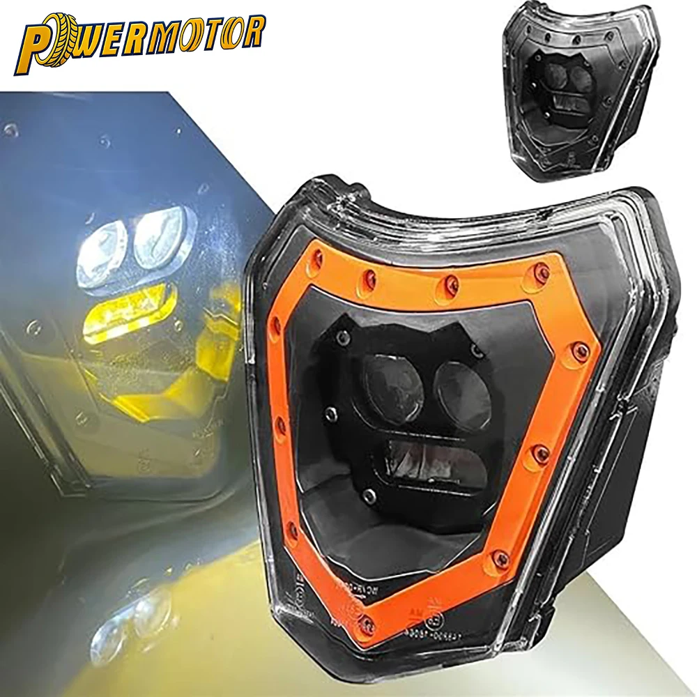 

Motorcycle LED Headlight High Low Beam DRL Assembly For KTM EXC SX SMR 300 450 690 Supermoto Dirt Bike Headlamp Accessories