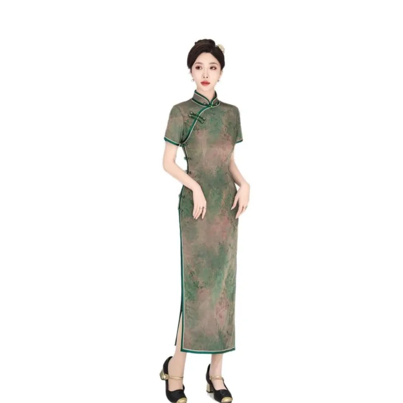 New cheongsam Chinese style elegant temperament long performance