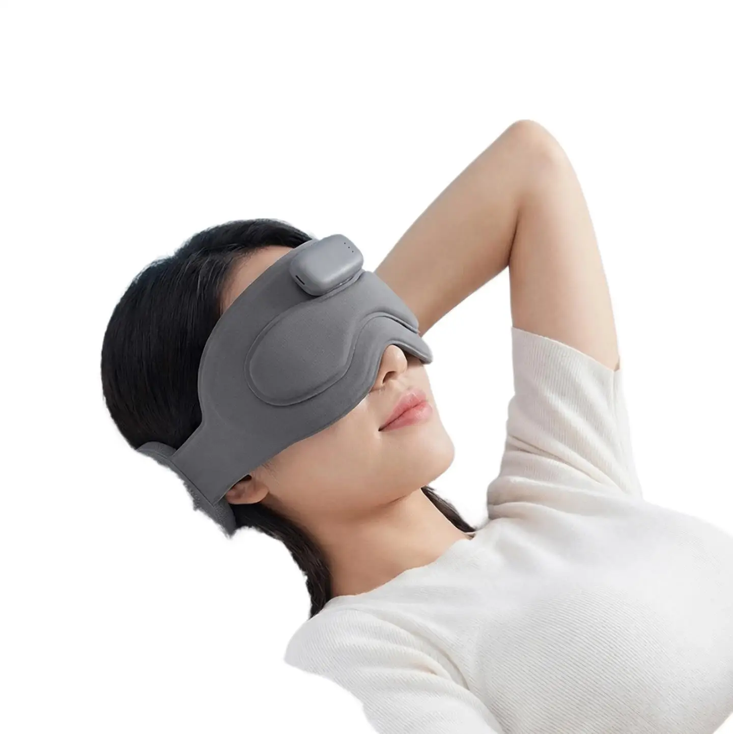 AI Smart Sleep Mask with White Noise,Sleep Monitoring & Bluetooth Music,Velvet-Lined LightBlocking Eye Cover for Insomnia Relief view 5