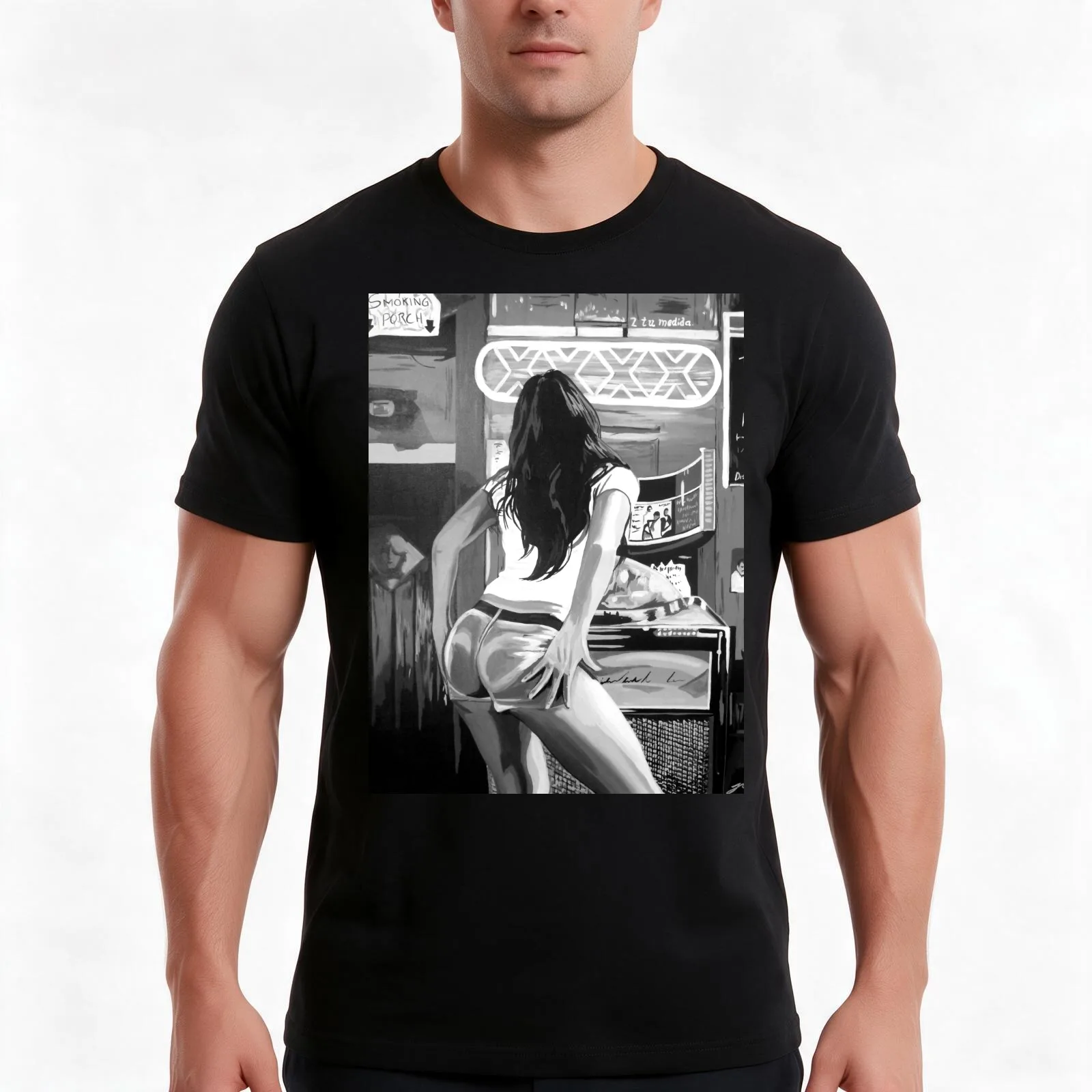 Deathproof Lap dance intro T-Shirt, Summer Casual Cotton Tee, Oversized Streetwear Tops, Vintage Graphic Print, Unisex Men Women