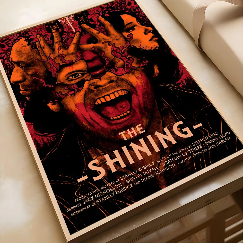 1PC The Shining Poster Movie Sticky Posters Retro Kraft Paper Sticker DIY Room Bar Cafe Aesthetic Art Wall Painting
