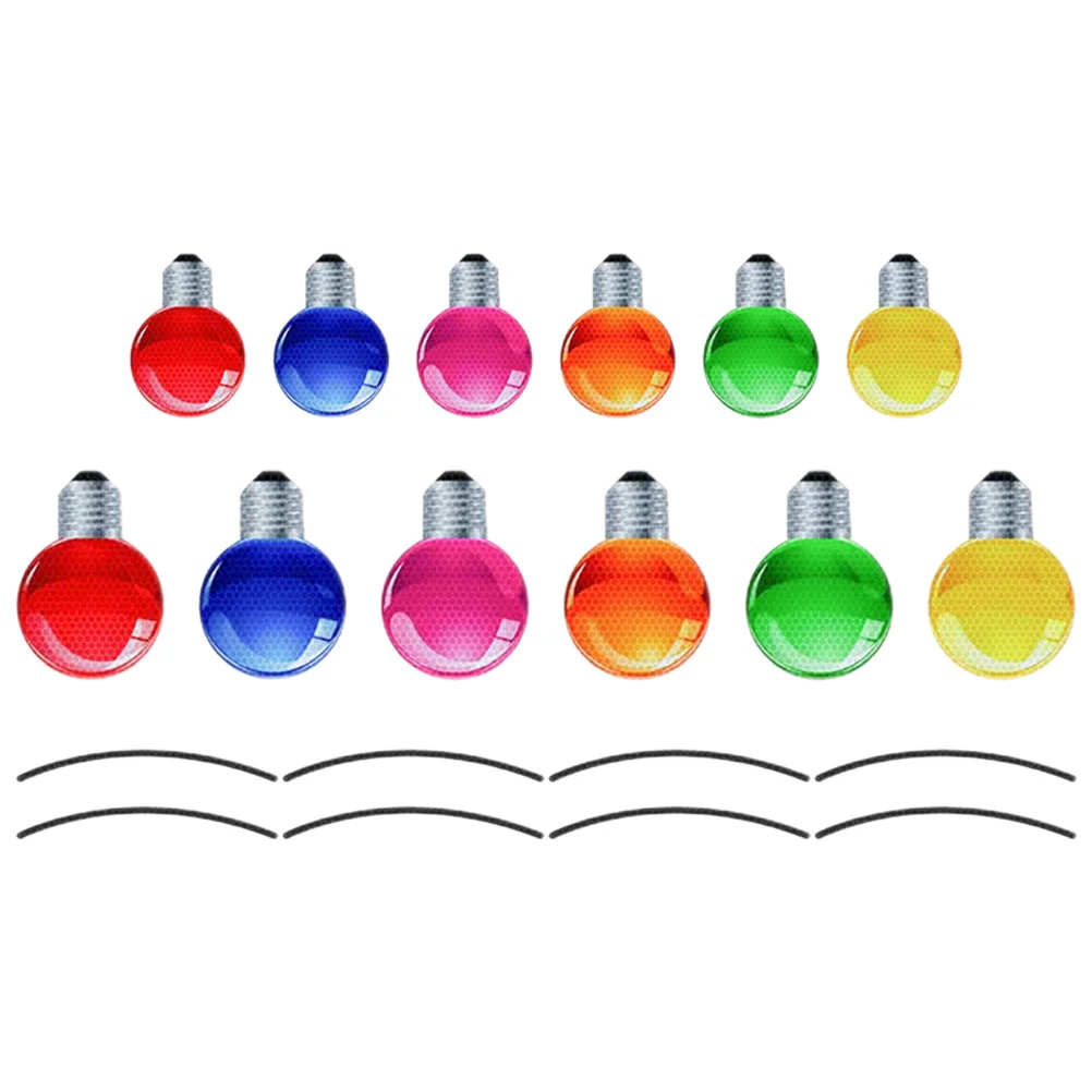 1 Juego de pegatinas de imanes de bombilla de coche de Navidad, decoraciones reflectantes para puerta de nevera, suministros bonitos para fiesta de Navidad, pegatina de imanes de bombilla de coche