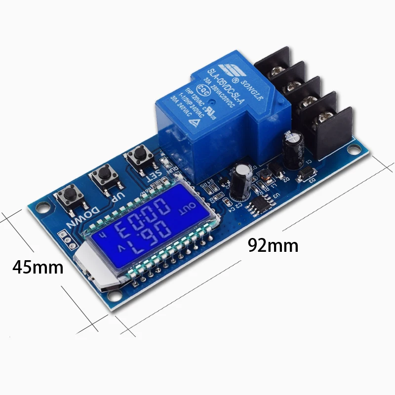 DC 6-60V 30A Lead-acid Solar Battery Charge Controller Protection Board Charger Time Switch 12V 24V 36V 48V Battery Capacity