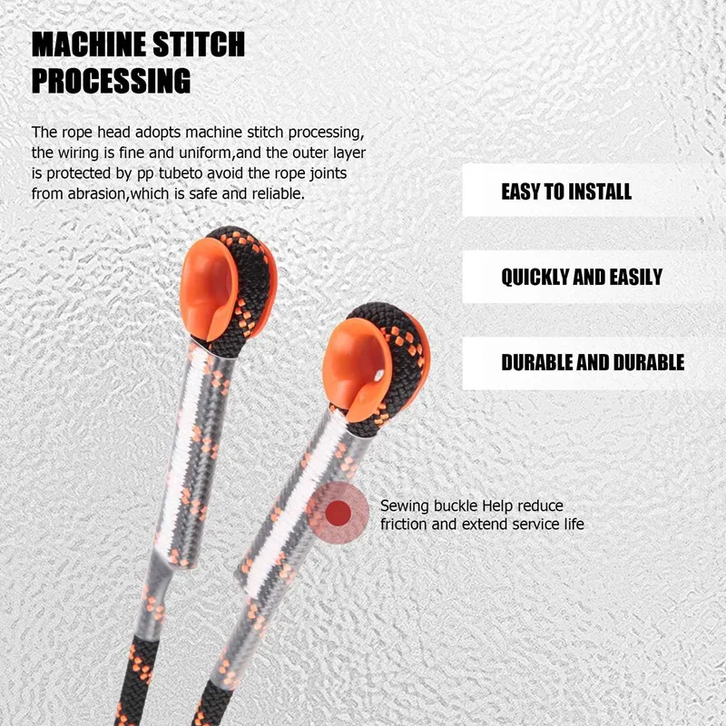 5M 8 Mm Thickness Tree Rock Climbing Cord Outdoor Safety Hiking Rope High Strength Safety Sling Cord Rappelling Rope