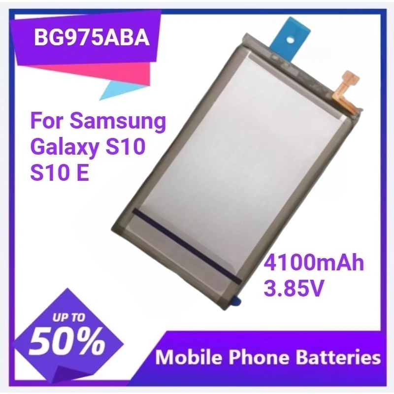 1pcs BG975ABA Replacement Battery for Samsung Galaxy S10 S10 E SM-G9750 G975F G975U G975W G9750 3.85V 4100mAh with Tool