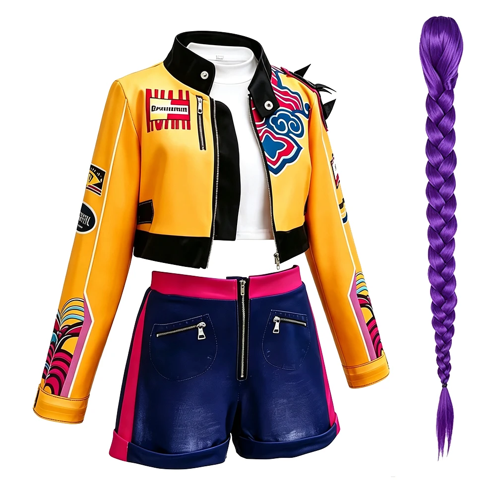 Koreanische Kinderkleidung mit Oberteil und Rock für Mädchen, Halloween-Karneval, Sänger-Auftritt, Cosplay-Kostüm 3-12 Jahre – Detail 7