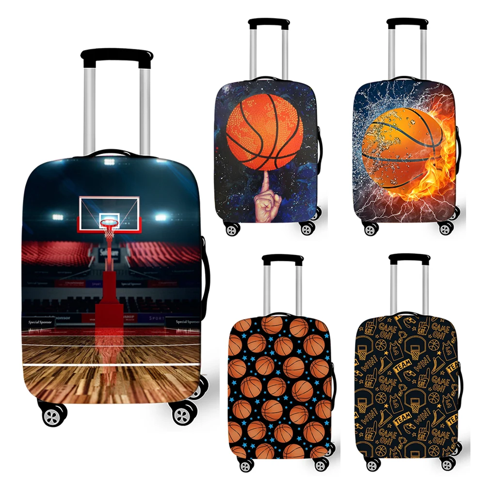 

Cool Basketball Print Luggage Cover Travel Accessories Trolley Case Protective Covers Elastic Suitcase Organizers Cover