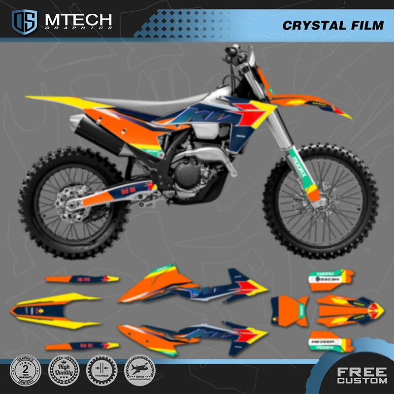 

DSMTECH Motorcycle Graphics Background Decals Stickers Kits for KTM 125 250 300 350 450 2023-2025 SXF 2024-2026EXC 005
