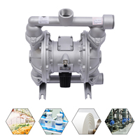 Air-Operated Diaphragm Pump Double Diaphragm Pump 1/2 inch Inlet & 4 Outlet Aluminum Alloy Chemical Pump 44 GPM Max 115PSI