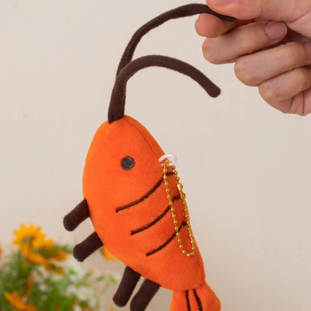 

Stuffed Lobster Plush Pendant Funny Design Animal Shrimp Plush Toy Pendant Soft Cute Shrimp Plush Doll Keychain Bag Pendant