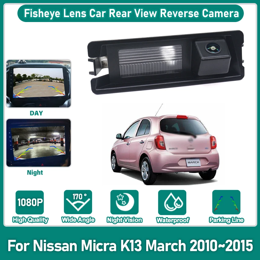 Rear View Camera RCA Video Reverse Camera CCD HD Waterproof For Nissan Micra K13 March 2010 2011 2012 2013 2014 2015 Wide Angle
